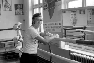Boxer John H. Stracey having a work out in preparation for his European Welter weight