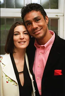 Boxer Kevin Lveshing at home in Westerham standing next to wife Jackie