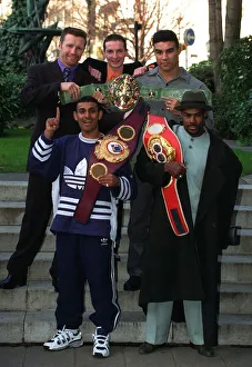 Boxing Champions Left To Right Back Steve Collins Micky Cantrel Robin Reed Front Prince