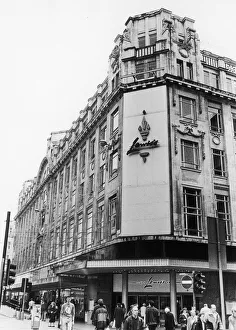 Boxing day shoppers outside The Lewiss department store on Market Street Manchester