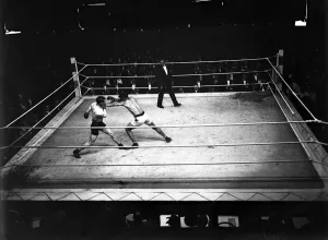 00128 Prints: Boxing Johnny Basham V Francis Charles Boxing Johnny Basham V Fr
