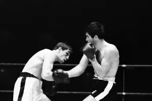 00610 Prints: Boxing match between Jimmy Tibbs (white shorts) v Franco Macchia