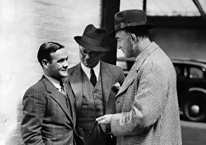 Boxing WM Walker chairman of the Scottish Boxing Board of control talking to Benny