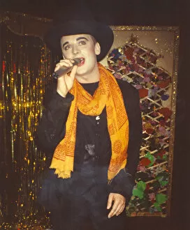00894 Collection: Boy George appears at the Powerhouse Nightclub, Newcastle, in June 1991