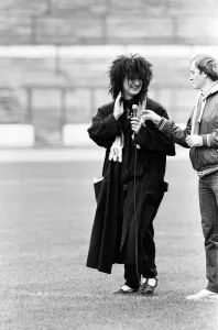 Boy George attends the Division One Chelsea 2 - 3 Watford match held at Stamford Bridge