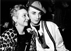 Boy George Lead singer of Pop Group Culture Club with his mother
