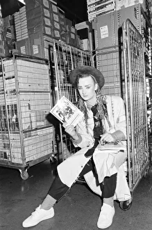 00357 Prints: Boy George makes a publicity appearance at a bookshop in Brent Cross, London