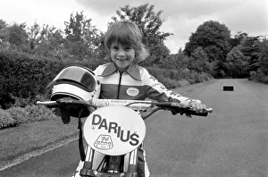 Boy Stunt Rider: 6 year old Darius Goodwin is pictured here prior to him leaping through