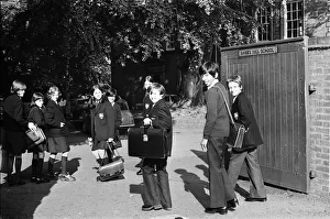 Boys arriving at Barrs Hill School in Coventry for the first time since it changed