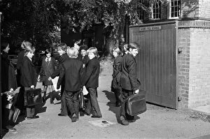 Boys arriving at Barrs Hill School in Coventry for the first time since it changed