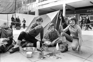 The Boys Brigade dosing a display of tent erection at Gateshead