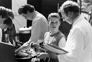 Boys Scouts pictured during cooking competition in Guisborough, Redcar and Cleveland