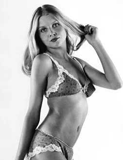The bra and panties set is by Janet Reger from Fenwick of New Bond Street June 1978