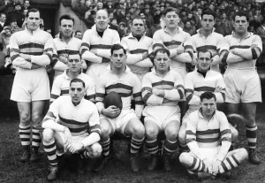 Team Prints: Bradford Northern Rugby League team pose for a group photograph