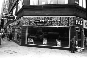 A branch of the Bradford and Bingley Building Society on the corner of Blackett Street