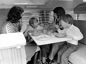 Caravans Prints: Breakfast in a comfortable caravan on a well appointed site starts the holday day for