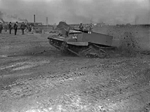 Bren Gun Carriers straight off the production line are put through their paces at Leyland