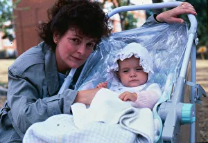 Brenda Blethyn actress 1991 with baby in scene from tv programme All good things