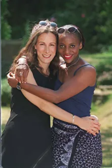 BRENDA EMMANUS AND CARYN FRANKLIN AT A BBC TV LAUNCH 03 / 08 / 1995