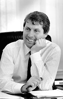 Brendan Foster joking during an interview in August 1990 04 / 08 / 90