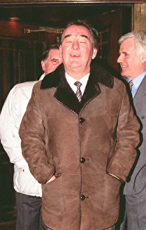 Brian Clough former Nottingham Forest Manager leaving the Cafe Royal after NSC Lunch EPD