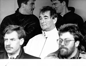 Brian Clough in the stands at Hartlepool United with present chairman Garry Gibson