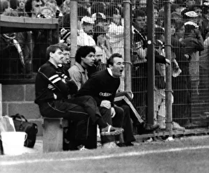 00241 Prints: Brian Clough in full voice on the bench with Des Walker during the Newcastle United v