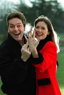 Brian Connolly Actor Comedian with his Fiance Ann Marie after his marriage proposal