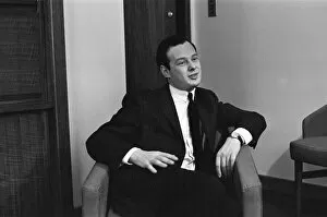 Images Dated 9th January 2013: Brian Epstein, Manager of The Beatles, pictured being interviewed for the Daily Mirror in