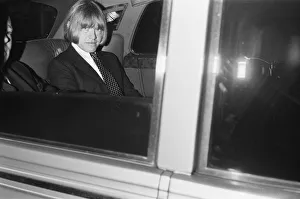 Brian Jones of the Rolling Stones pop group on his way to London sessions where he faces