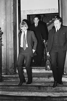 Brian Jones of the Rolling Stones pop group on his way to London sessions where he faces