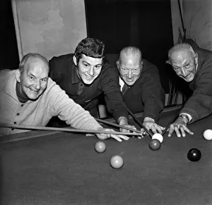 Brian Kidd of Manchester United at Blackley Golf Club playing snooker with regulars