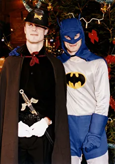 Brian Laudrup and Dave Ferguson dressed up for the their Christmas party as Batman