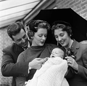 00982 Collection: Brian Rix and Elspet Gray at the christening of their daughter Louisa. 2nd May 1955
