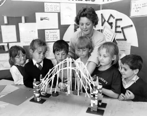 Knowsley Prints: Bridge stresses - young engineering scientists from St Columbas Primary School