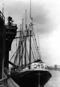 The brig sailing ship Svenborg, a 300 ton wooden vessel registered at Vardo, Finalnd