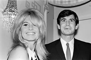 Brigitte Bardot (30) & Antony Perkins (31) pictured during photocall press conference