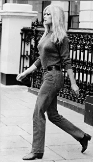 Brigitte Bardot actress filming in London outside the Windsor Hotel, Lancaster Gate