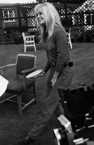 Brigitte Bardot French actress with plate of porridge 1966 which she is