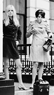 Mini Skirt Prints: Brigitte Bardot, French actress seen here with Georgina Ward (right