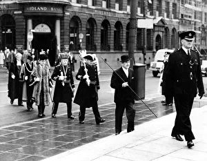 Bringing up the rear of the procession for the annual reading of the proclomation of