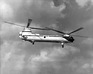 00359 Collection: A Bristol 192 Belvedere, twin engine RAF helicopter in flight at the 1958 Farnborough