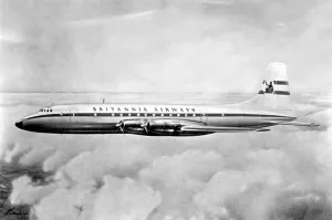 Clouds Prints: A Bristol Britannia airliner / aircraft of Britannia Airways. Circa 1966