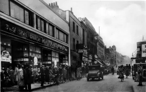 Bristol Castle Street, showing British Home Stores. Circa 1935
