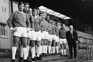 The Bristol Rovers football team with manager Bill Dodgin at their Eastville Stadium home