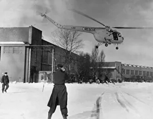 In Flight Prints: A Bristol Sycamore HR14 helicopter and crew of 275 Search and Rescue Squadron