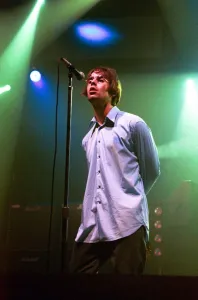 Brit pop band Oasis perform in concert at the Whitley Bay Ice Rink 19 / 01 / 96