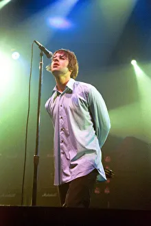 Brit pop band Oasis perform in concert at the Whitley Bay Ice Rink 19 / 01 / 96