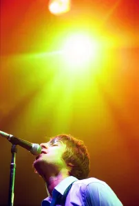Brit pop band Oasis perform in concert at the Whitley Bay Ice Rink 19 / 01 / 96