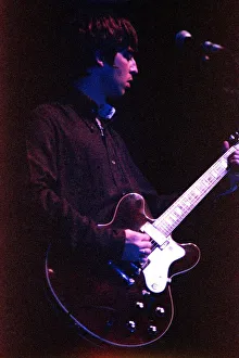 Brit pop band Oasis perform in concert at the Whitley Bay Ice Rink 19 / 01 / 96